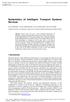 Systematics of Intelligent Transport Systems Services