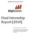 Final Internship Report [2010]