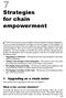 7 Strategies for chain empowerment