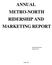 ANNUAL METRO-NORTH RIDERSHIP AND MARKETING REPORT