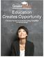 Education Creates Opportunity