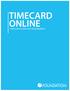 TIMECARD ONLINE USER GUIDE & EMPLOYEE REQUIREMENTS