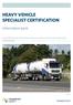 HEAVY VEHICLE SPECIALIST CERTIFICATION