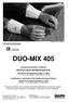 DUO-MIX 405. CE-Type Examination Certificate. 0072/014/162/01/95/0063/Ex