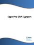 Sage Pro ERP Support