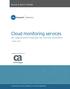 Cloud monitoring services An opportunity emerges for service providers