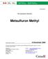 Re-evaluation Decision. Metsulfuron Methyl