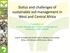 Status and challenges of sustainable soil management in West and Central Africa