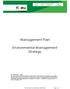 Management Plan. Environmental Management Strategy