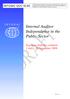 Internal Auditor Independence in the Public Sector