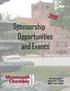 Sponsorship Opportunities and Events