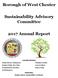Borough of West Chester. Sustainability Advisory Committee Annual Report