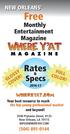 Free. Rates. Specs. Monthly Entertainment Magazine NEW ORLEANS GLOSSY COVER! FULL COLOR! (504)