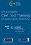 Certified Training. on Sustainability Reporting