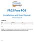 FRCS Free POS. Installation and User Manual. ios 11 (11.3.0)