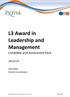 L3 Award in Leadership and Management Candidate and Assessment Pack