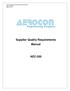 Supplier Quality Requirements Manual AEC-300
