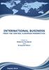 INTERNATIONAL BUSINESS FROM THE CENTRAL EUROPEAN PERSPECTIVE