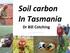 Soil carbon In Tasmania Dr Bill Cotching