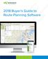 2018 Buyer s Guide to Route Planning Software