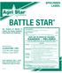 BATTLE STAR SPECIMEN LABEL DANGER PELIGRO KEEP OUT OF REACH OF CHILDREN. For Control of Weeds in Cotton, Dry Beans, Potatoes, Snap Beans and Soybeans