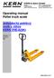 Operating manual Pallet truck scale