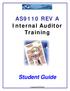 Training. Student Guide. Copyright AS9100 Store