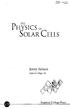 PHYSICSOF SOLARCELLS. Jenny Nelson. Imperial College, UK. Imperial College Press ICP