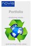 Portfolio. - Analyzing waste - - and turning it into value -