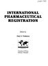 INTERNATIONAL PHARMACEUTICAL REGISTRATION