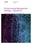 Environmental Management Strategy - Operations