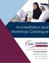 Accreditation and Workshop Catalogue