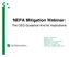 NEPA Mitigation Webinar: