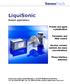 LiquiSonic. SensoTech. Biotech applications. Protein and agent crystallization. Fermentor and filter control