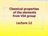 Chemical properties of the elements from VIA group. Lecture 12