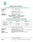 MATERIAL SAFETY DATA SHEET 1. CHEMICAL PRODUCT AND COMPANY IDENTIFICATION