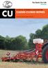 STUBBLE CULTIVATOR CU2000-CU3000 SERIES. Cultivators for effective stubble incorporation