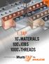 Second Edition 4/1/12 1 INTRODUCING. TAP 10 s MATERIALS JOBS. 100 s THREADS s. TM by INTRODUCING