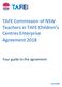 TAFE Commission of NSW Teachers in TAFE Children s Centres Enterprise Agreement Your guide to the agreement