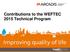 Contributions to the WEFTEC 2015 Technical Program