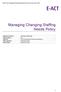 Managing Changing Staffing Needs Policy