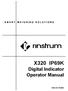 X320 IP69K. Digital Indicator Operator Manual 003X M02