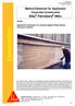 Construction. Sika FerroGard Method Statement for Application Corporate Construction. Scope: