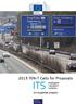 2013 TEN-T Calls for Proposals ITS. Intelligent Transport Systems EU supported projects. Innovation and Networks Executive Agency