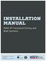 INSTALLATION MANUAL. HIGH-R Insulated Ceiling and Wall Systems. Affiliations: th Street, Ames, IA