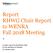 Report RHWG Chair Report to WENRA Fall 2018 Meeting -