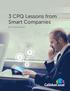 3 CPQ Lessons from Smart Companies. By Chris Bucholtz