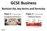GCSE Business. Revision list, key terms and formulas. Paper 1 Friday 24 th May (AM) Paper 2 Tuesday 4 th June (PM) Building the Business