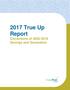 2017 True Up Report Corrections of Savings and Generation
