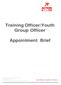 Training Officer/Youth Group Officer